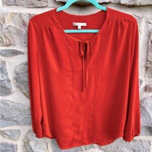 Joan Vass Studio Pumpkin Orange Blouse Medium